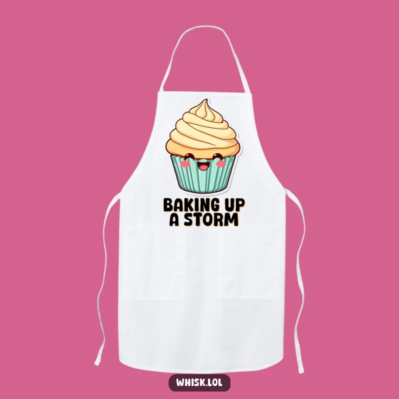 Funny Cheerful Cupcake Apron: Cook with a Smile, Ideal Funny Gift for Bakers!