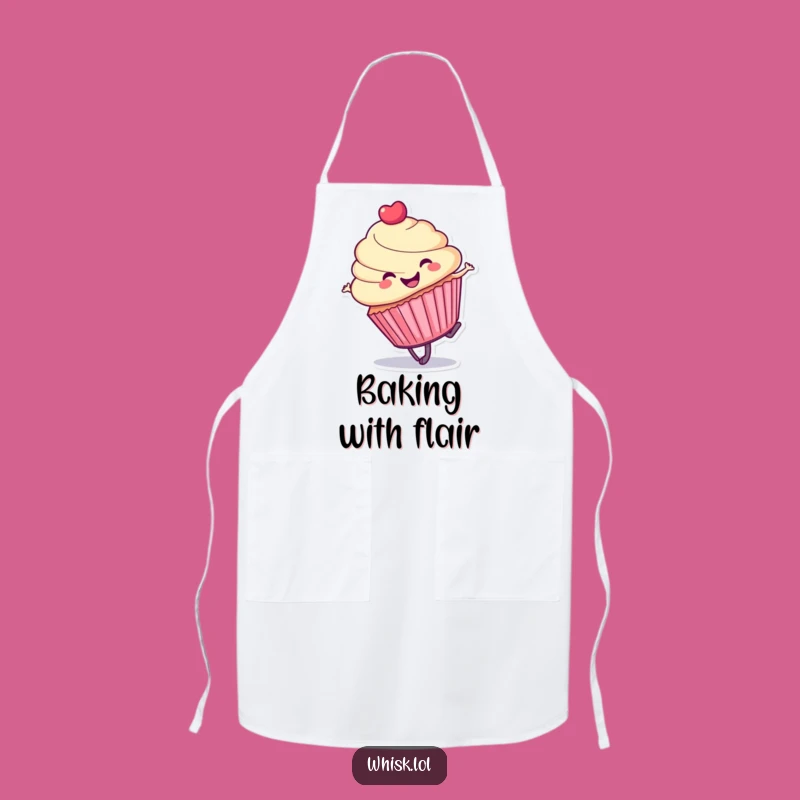 Funny Cupcake Cartwheel Apron: Bake with Playful Energy