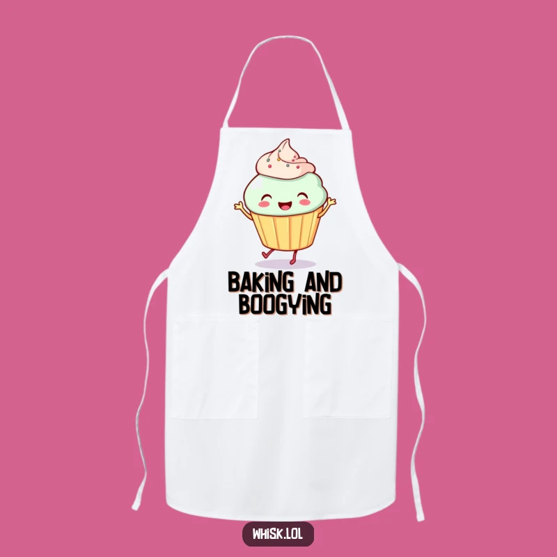 Funny Cupcake Chef Apron: Durable Dancing Cupcake Design, Hilarious Dessert Art, Perfect Funny Gift