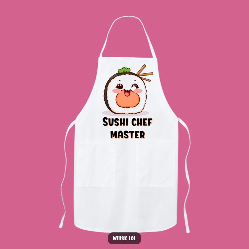 Funny Grinning Sushi Apron: Cook with Joy and Smiles, Perfect Funny Gift!