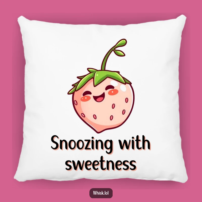 Cozy Funny Strawberry Pillow - Giggles and Comfort, Sweet Funny Gift