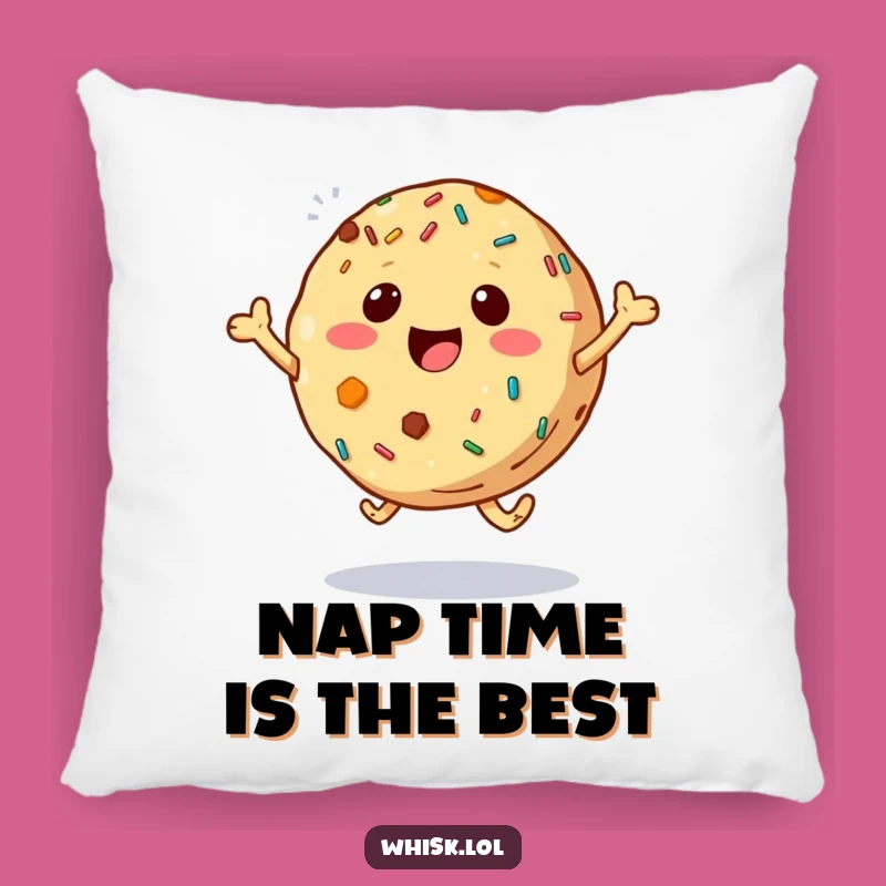 Cozy Funny Bouncing Cookie Pillow - Sprinkles of Comfort and Joy, Sweet Funny Gift