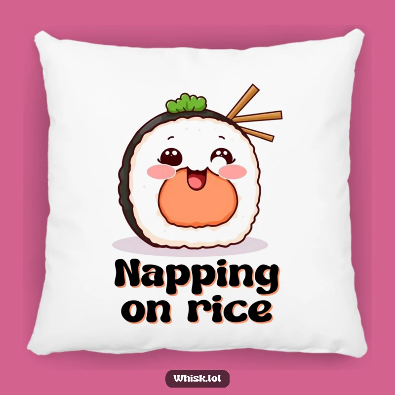 Funny Grinning Sushi Pillow: Cuddle Up with Comfort and Smiles, Ideal Funny Gift!