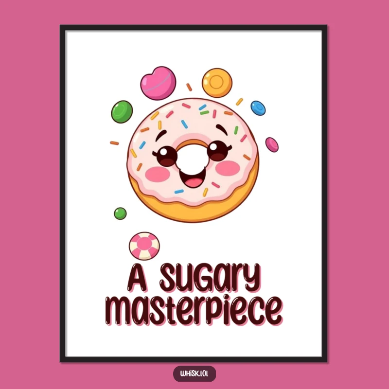 Funny Donut Juggling Digital Art: Instant Sweetness for Your Walls