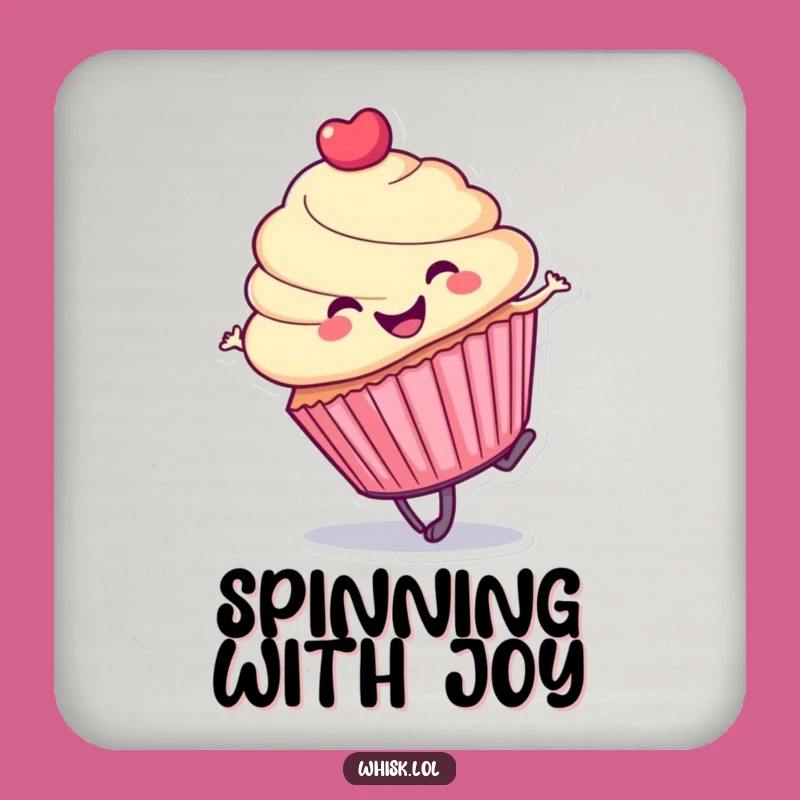 Funny Cupcake Cartwheel Coaster: Protect Surfaces with Playful Charm