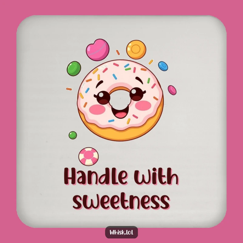 Funny Donut Juggling Coaster: Protect Your Table with Sweetness