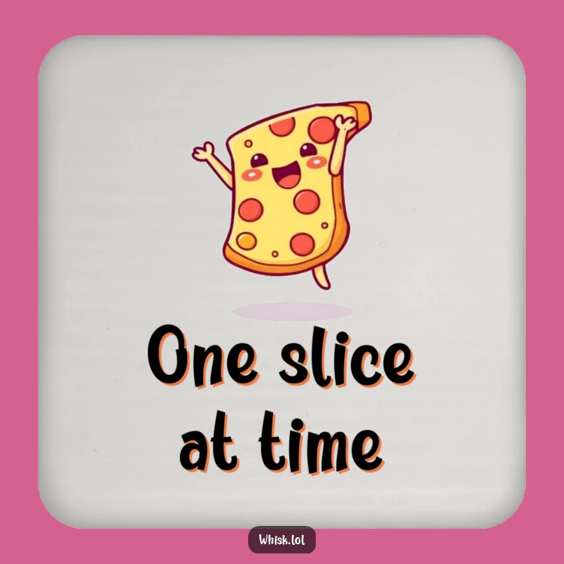 Funny Pizza Somersault Coasters - Protect Surfaces with Cheesy Fun, Chic Funny Gift