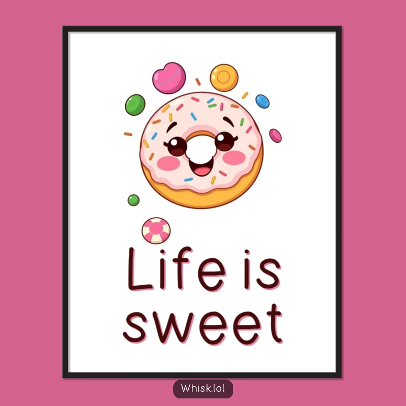 Funny Donut Juggling Poster: Sweeten Your Walls with Laughter