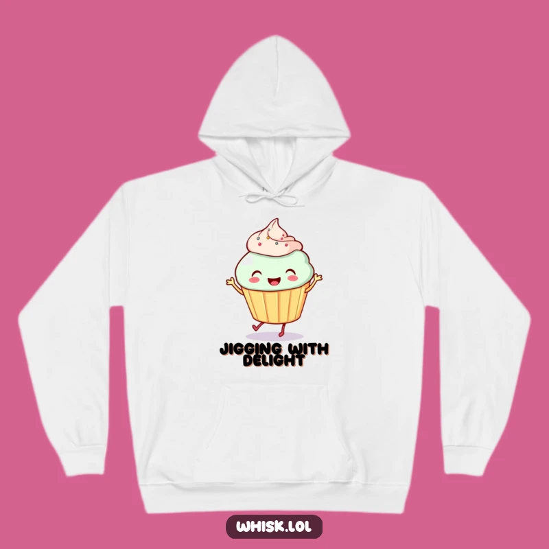 Cozy Funny Cupcake Hoodie: Warm & Whimsical Dancing Cupcake Design, Perfect Funny Gift