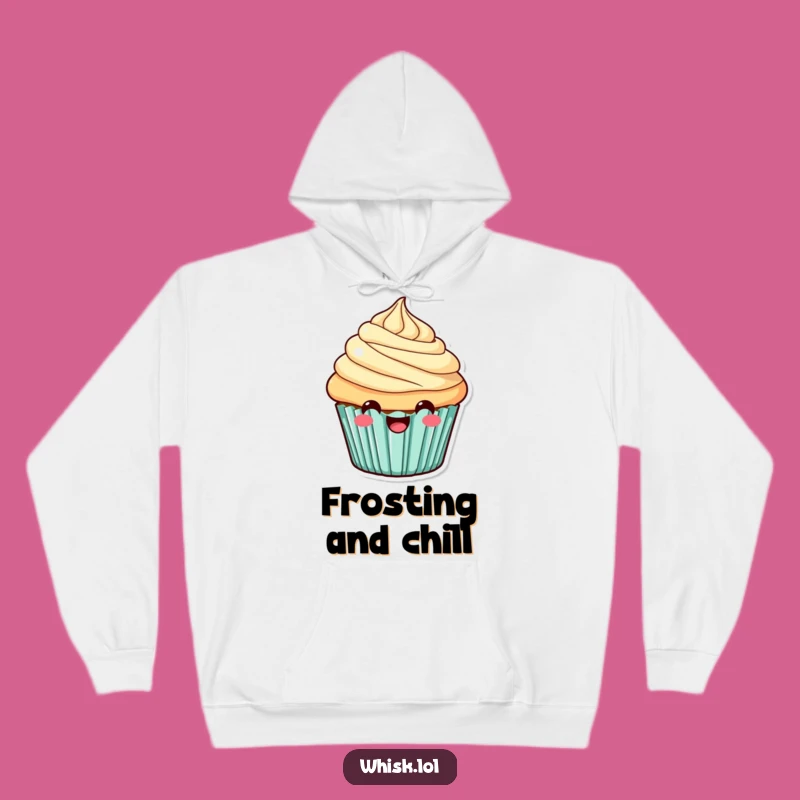 Cozy Funny Cheerful Cupcake Hoodie: Stay Warm and Smile with this Hilarious Gift!