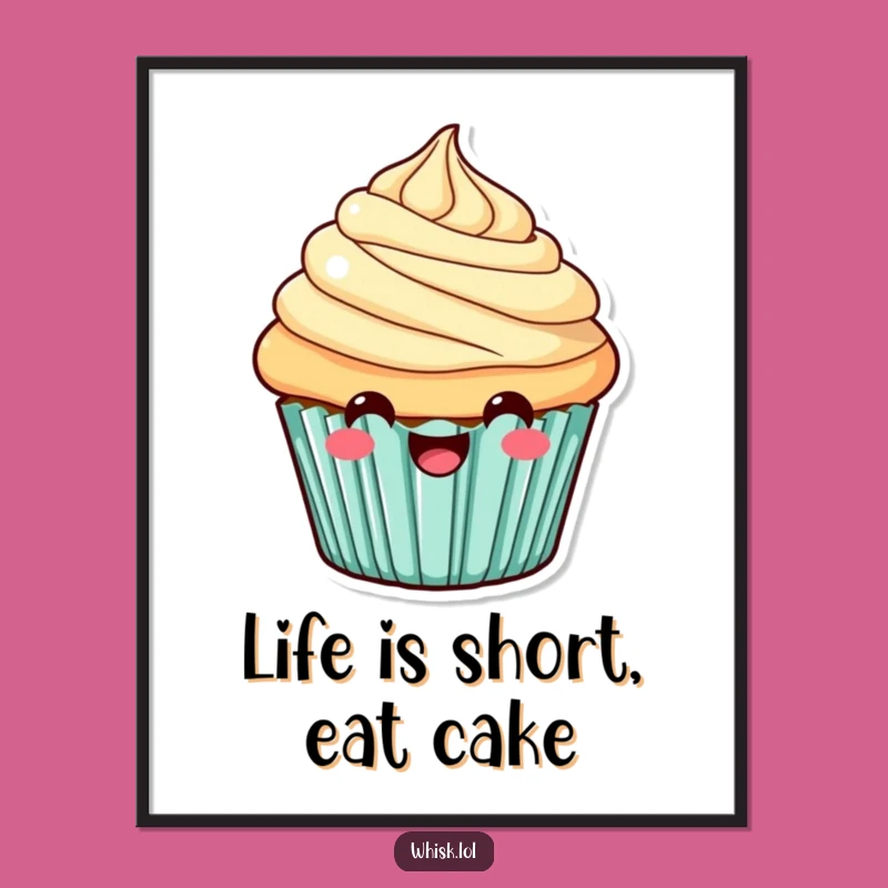 Funny Free Printable Cupcake Wall Art: Humorous Downloadable Decor for Kitchens