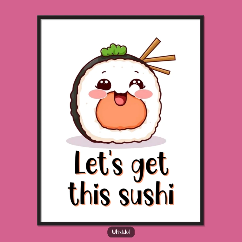 Funny Free Printable Sushi Wall Art: Quirky Downloadable Decor