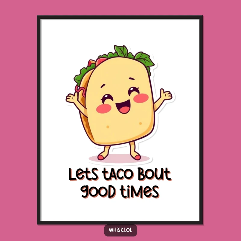 Free Printable Taco Wall Art: Dancing Fiesta, Funny Downloadable Art for Your Walls!