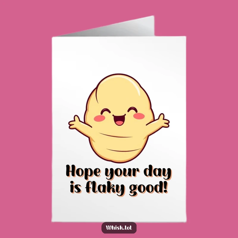 Free Printable Croissant Birthday Card: Funny Huggable Downloadable Gift for Foodies