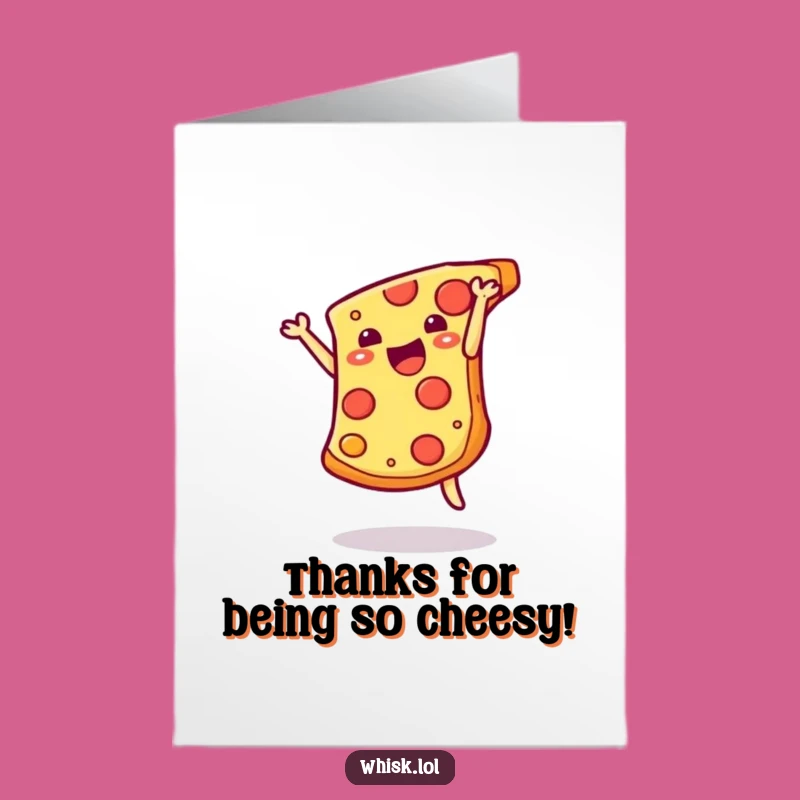 Free Printable Thank You Card: Pizza Somesault, Gratitude Downloadable Gift