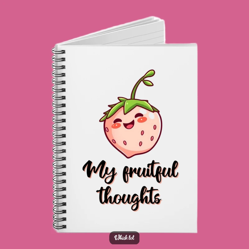 Funny Giggling Strawberry Notebook - Jot Down Happy Thoughts, Unique Funny Gift
