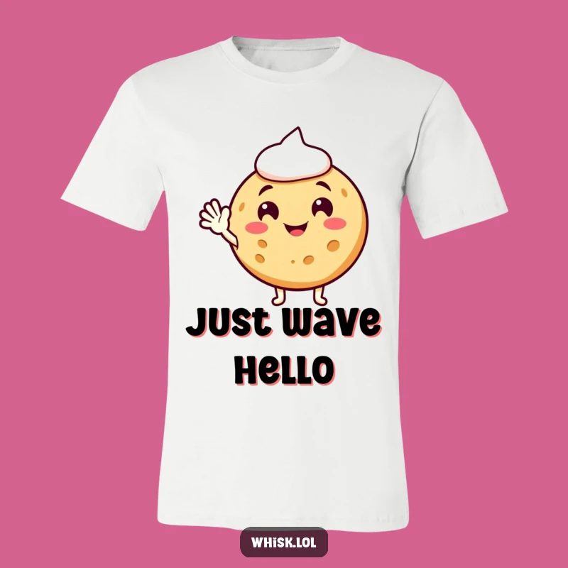 Funny Cookie Waving T-Shirt: Wear Your Friendly Smile